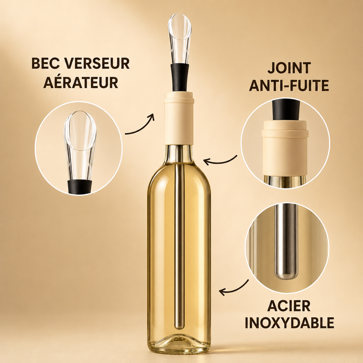 Vinkylare - Rafraîchisseur à Vin 3-en-1